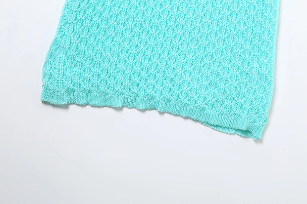 Soleil Knit Colorblock Set – Lemon Ice & Seafoam