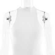 Sculpted Hourglass Maxi Dress – White Mesh Illusion