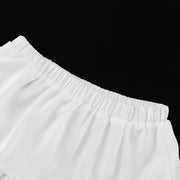 Pearl Prestige Peplum Mini Dress – White