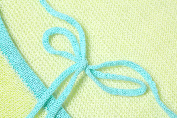 Soleil Knit Colorblock Set – Lemon Ice & Seafoam