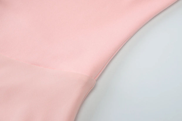 Pretty Intentions V-Neck Fit & Flare Dress – Blush Pink