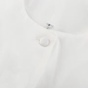 Pearl Prestige Peplum Mini Dress – White