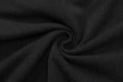After Dusk Draped Mini Dress with Jeweled Brooch – Black