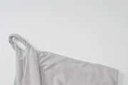 Gray One-Shoulder Maxi Dress – Elegant Floor-Length Evening Gown