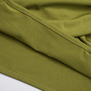 Olive Ruched Button-Up Collared Mini Dress