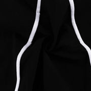 Midnight Contrast Two-Piece Set – Black with White Piping