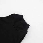 Noir & Blanc Off Shoulder Mini