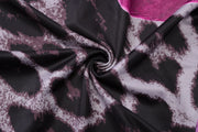 Wild Orchid One-Shoulder Two-Piece Midi Set – Magenta Leopard