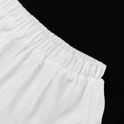Pearl Prestige Peplum Mini Dress – White