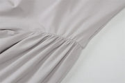 Gray One-Shoulder Maxi Dress – Elegant Floor-Length Evening Gown