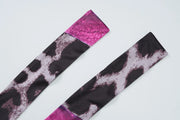 Wild Orchid One-Shoulder Two-Piece Midi Set – Magenta Leopard