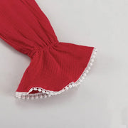Scarlet Ruffle Charm Two-Piece Set