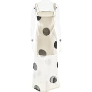 Polka Dot Mesh Slip Maxi Dress – Sheer Panel & Spaghetti Straps