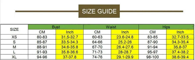 Size guide chart for clothing with measurements in centimeters and inches, including a section on how to measure.