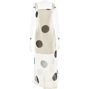 Polka Dot Mesh Slip Maxi Dress – Sheer Panel & Spaghetti Straps