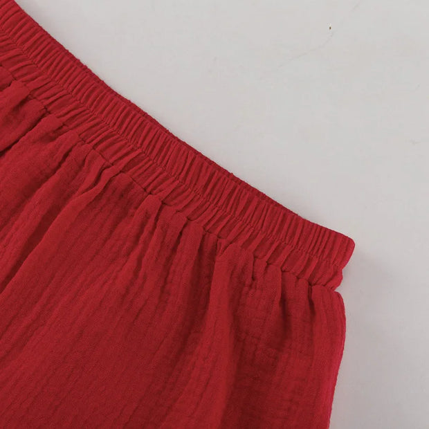 Scarlet Ruffle Charm Two-Piece Set
