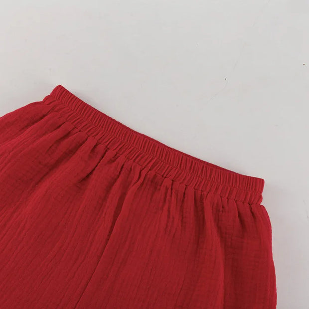 Scarlet Ruffle Charm Two-Piece Set