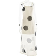 Polka Dot Mesh Slip Maxi Dress – Sheer Panel & Spaghetti Straps