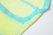 Soleil Knit Colorblock Set – Lemon Ice & Seafoam