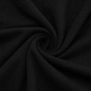 Midnight Edge One-Shoulder Grommet Mini Dress – Black Long Sleeve Bodycon