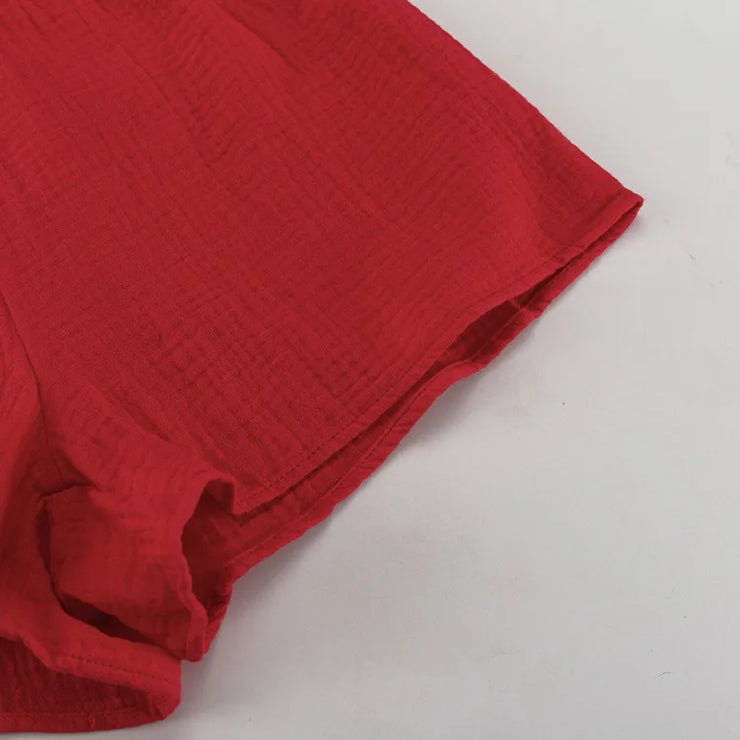 Scarlet Ruffle Charm Two-Piece Set