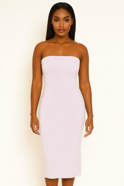 Lavender Strapless Maxi Dress