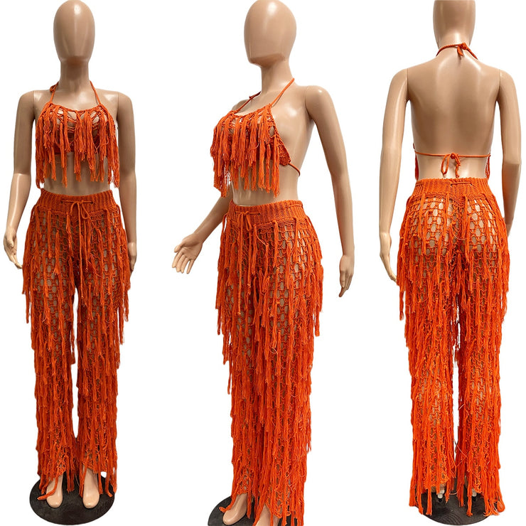 matching sets Frisky Business Tassel Cover Up Set - ObsessedOverLuxe
