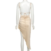 Dresses Satori Golden Ruched Dress - ObsessedOverLuxe