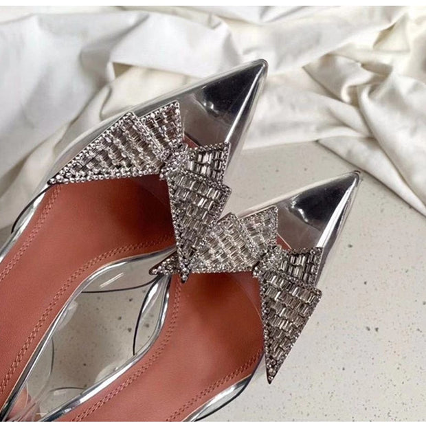 Shoes Major Movement Crystal Butterfly Transparent Pumps - ObsessedOverLuxe