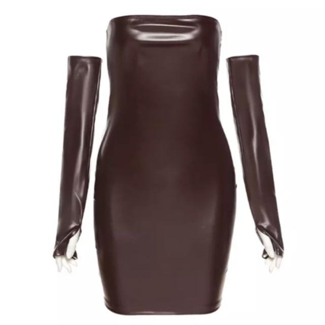 Dresses You Got It All PU Leather Dress With Sleeves - ObsessedOverLuxe