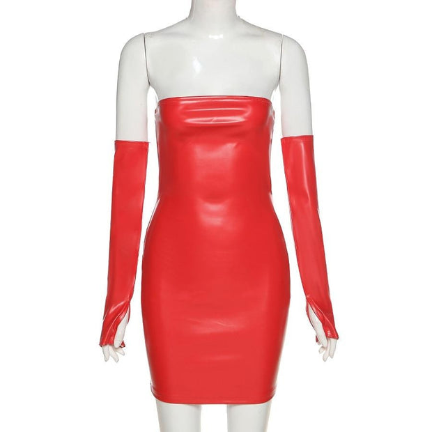 Dresses You Got It All PU Leather Dress With Sleeves - ObsessedOverLuxe