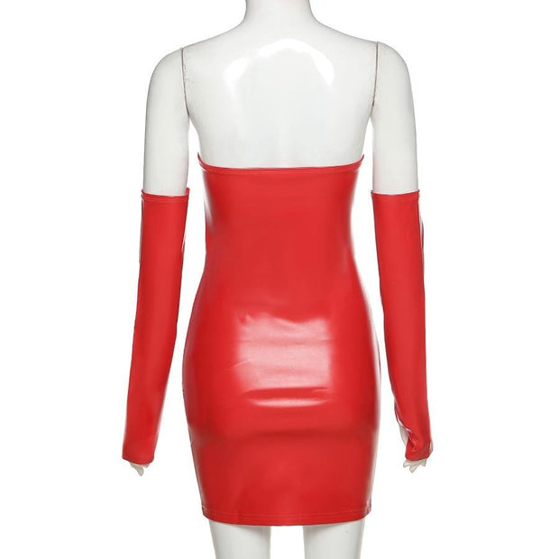 Dresses You Got It All PU Leather Dress With Sleeves - ObsessedOverLuxe