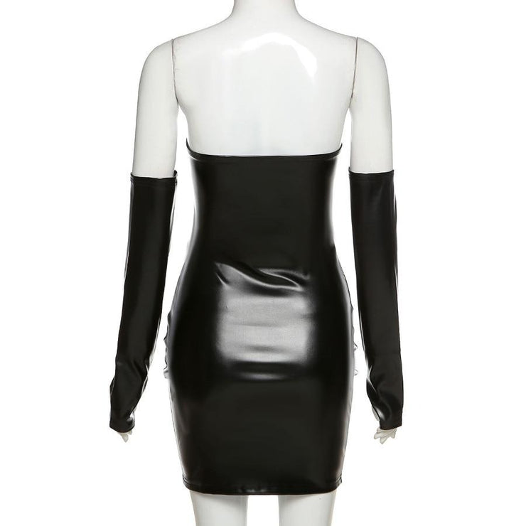 Dresses You Got It All PU Leather Dress With Sleeves - ObsessedOverLuxe