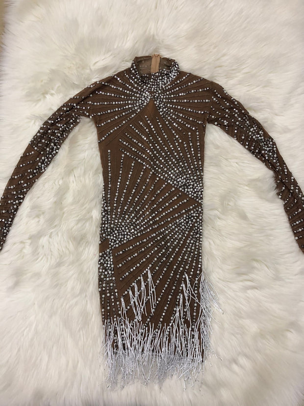 Dresses Birthday Party Sheer Beaded Dress - ObsessedOverLuxe