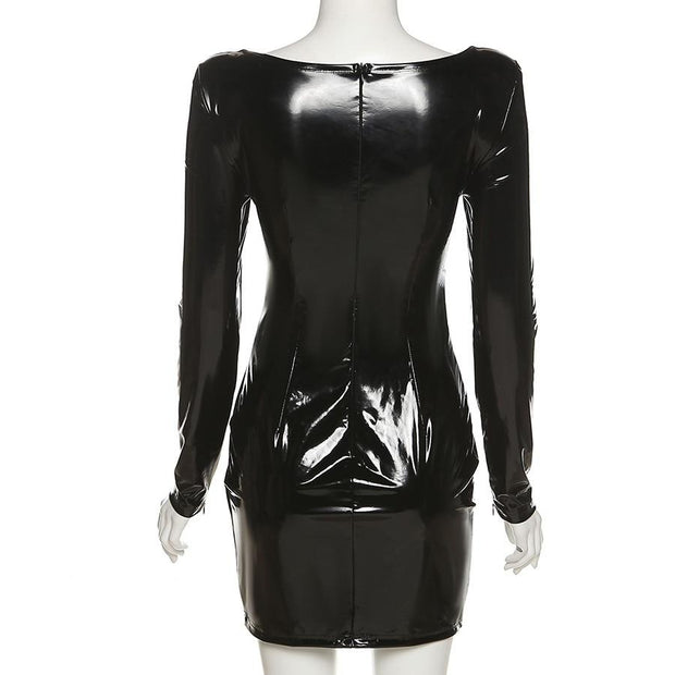 Dresses Elise PU Leather Dress - ObsessedOverLuxe