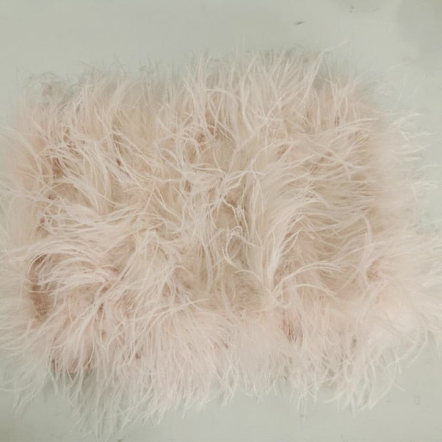 Tops Plush Feather Top - ObsessedOverLuxe